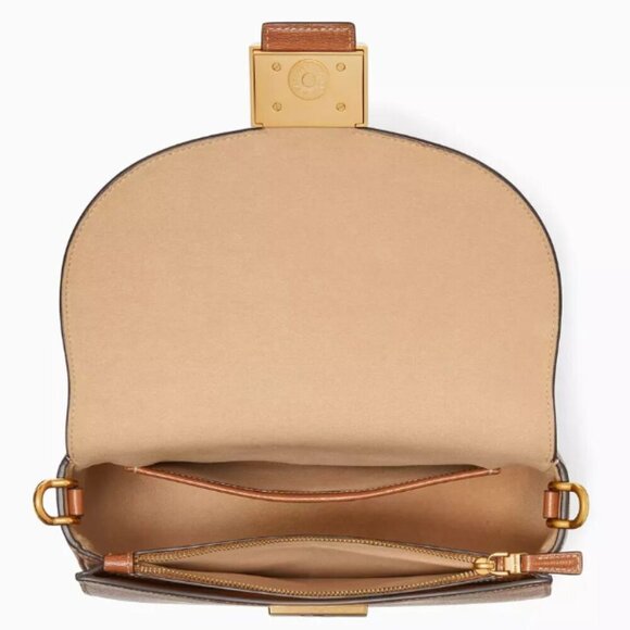 Kate Spade Katy Convertible Saddle Bag Crossbody Brown All Spice Shoulder Straps - Picture 12 of 12